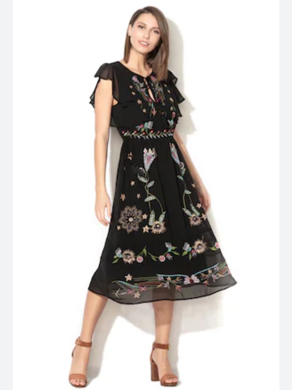 Desigual Vest Sandy Embroidered Midi Dress - Picture 4 of 4